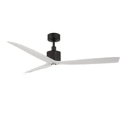 Spinster 60" Outdoor Ceiling Fan with Light in Matte Black / Matte White
