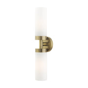 Aero 2-Light 19.25" ADA Bath Vanity Light in Antique Brass