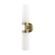 Aero 2-Light 19.25" ADA Bath Vanity Light in Antique Brass