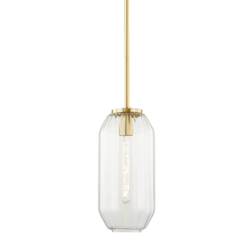 Bennett 7.5" Mini Pendant in Aged Brass