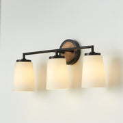 Jonah 3-Light Bath Vanity Light in Light Wood and Matte Black