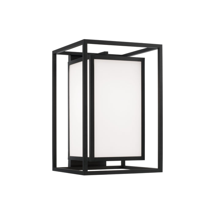 Aiden One Light Outdoor Wall Lantern in Black