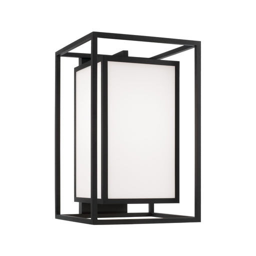 Aiden One Light Outdoor Wall Lantern in Black