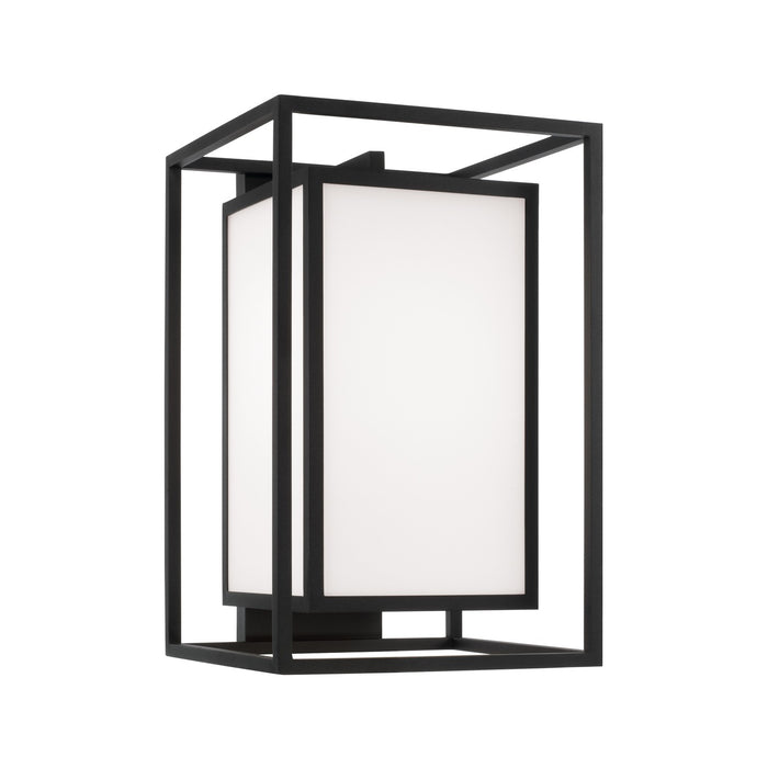 Aiden One Light Outdoor Wall Lantern in Black