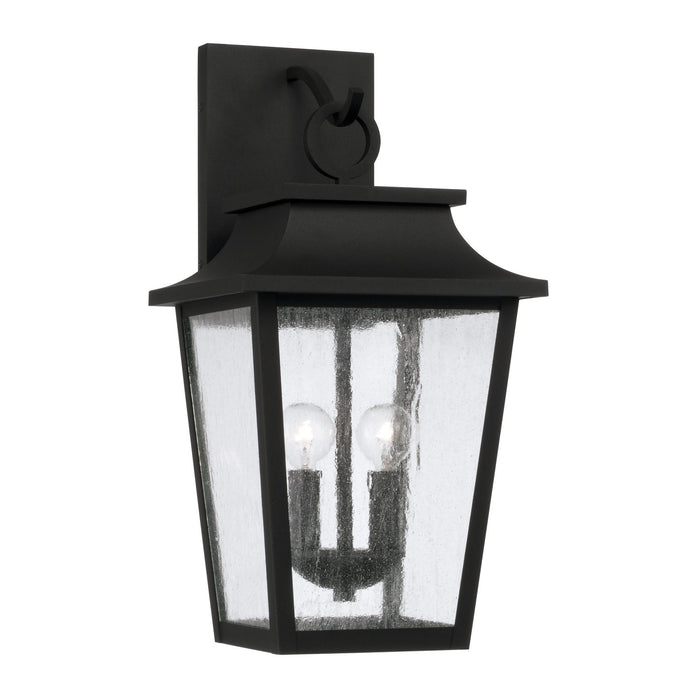 Chandler Two Light Outdoor Wall Lantern in Black