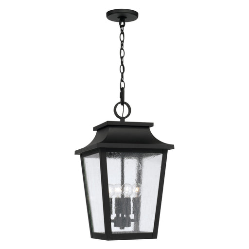 Chandler Four Light Outdoor Hanging Lantern in Black