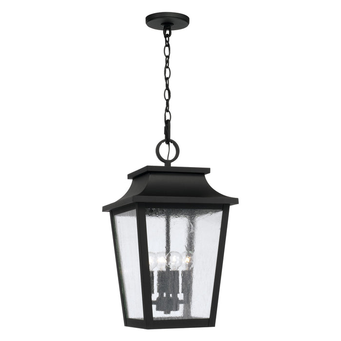 Chandler Four Light Outdoor Hanging Lantern in Black