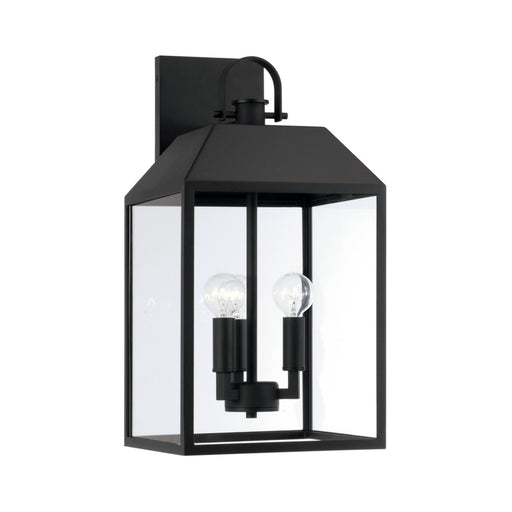 Nelson Three Light Outdoor Wall Lantern in Black