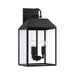 Nelson Three Light Outdoor Wall Lantern in Black
