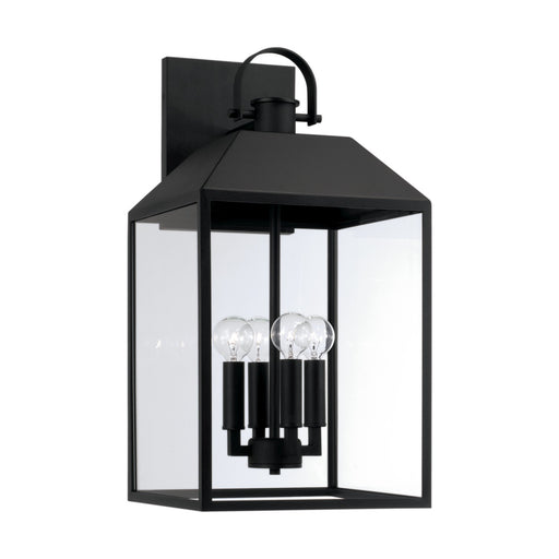 Nelson Four Light Outdoor Wall Lantern in Black