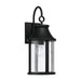 Bridger One Light Outdoor Wall Lantern in Black