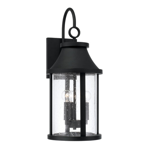 Bridger Three Light Outdoor Wall Lantern in Black