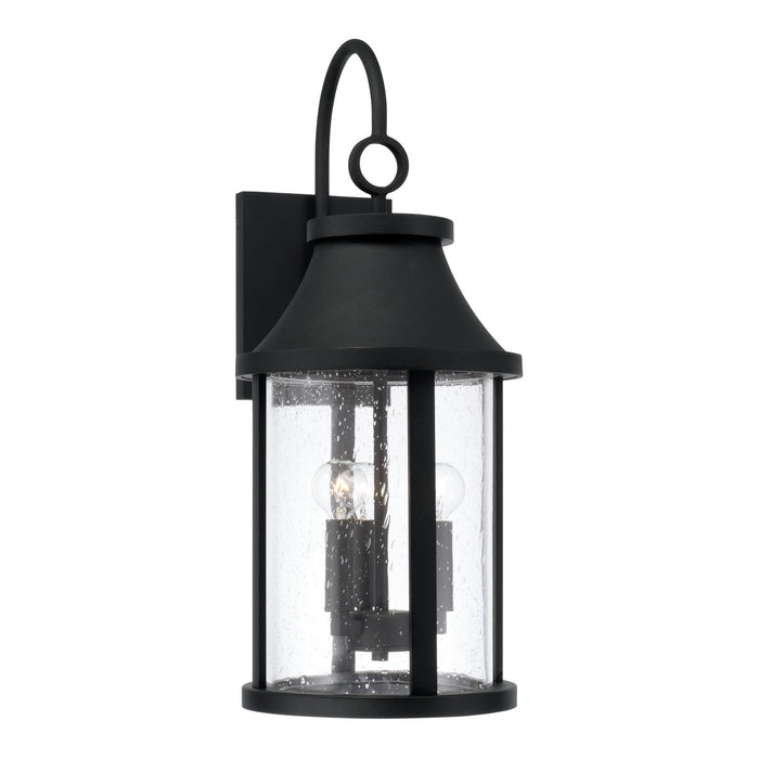 Bridger Three Light Outdoor Wall Lantern in Black