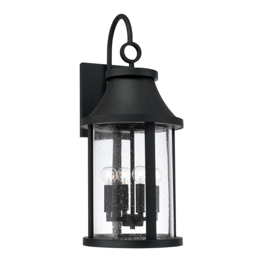 Bridger Four Light Outdoor Wall Lantern in Black