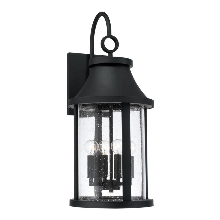 Bridger Four Light Outdoor Wall Lantern in Black