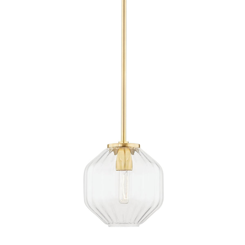 Bennett 9.75" Mini Pendant in Aged Brass