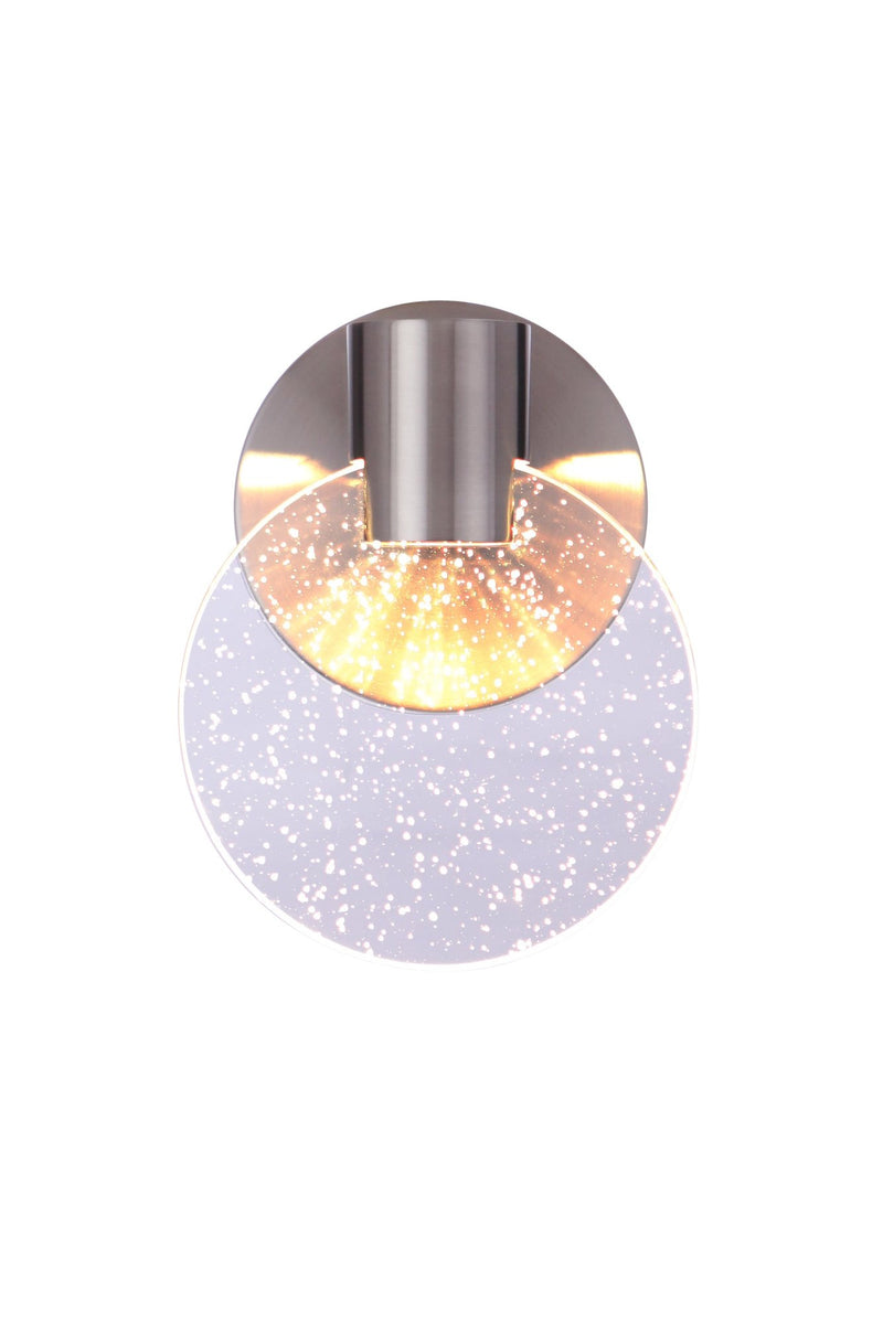 Glisten 1 Light 5.5" LED Wall Sconce in Brushed Polished Nickel