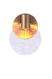 Glisten 1 Light 5.5" LED Wall Sconce in Satin Brass