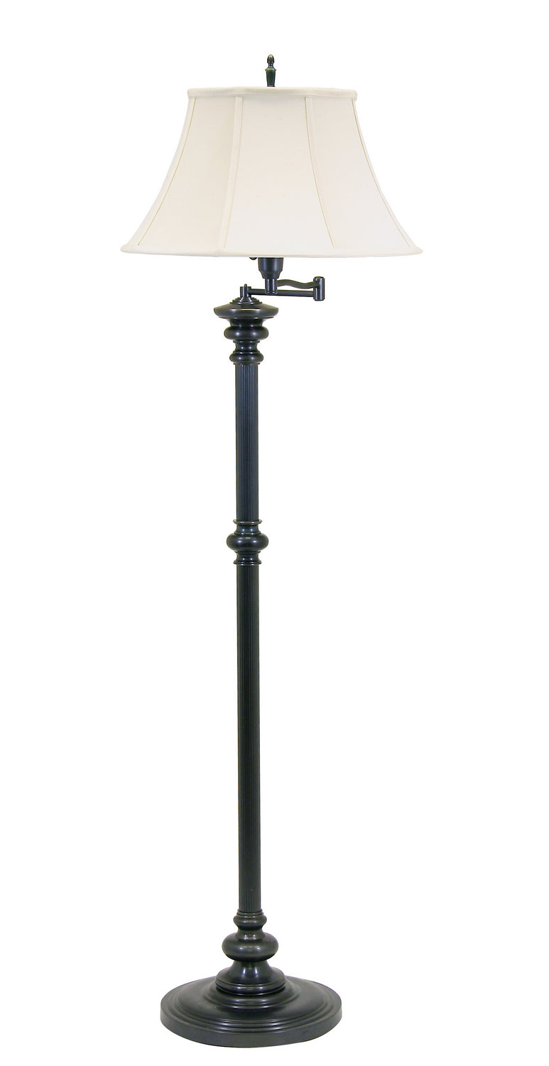 Newport 61 Inch Oil Rubbed Bronze Floor Lamp with Off-White Linen Softback Shade