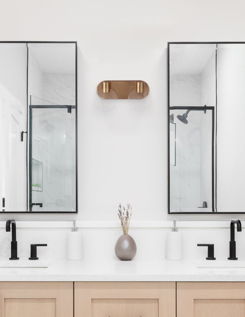 Glisten 2 Light 13.5" LED Vanity in Satin Brass