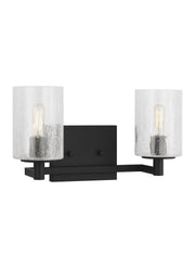 Parker 2-Light Bath Vanity Light in Midnight Black
