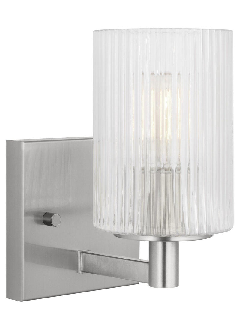 Lando Bath Sconce in Brushed Steel