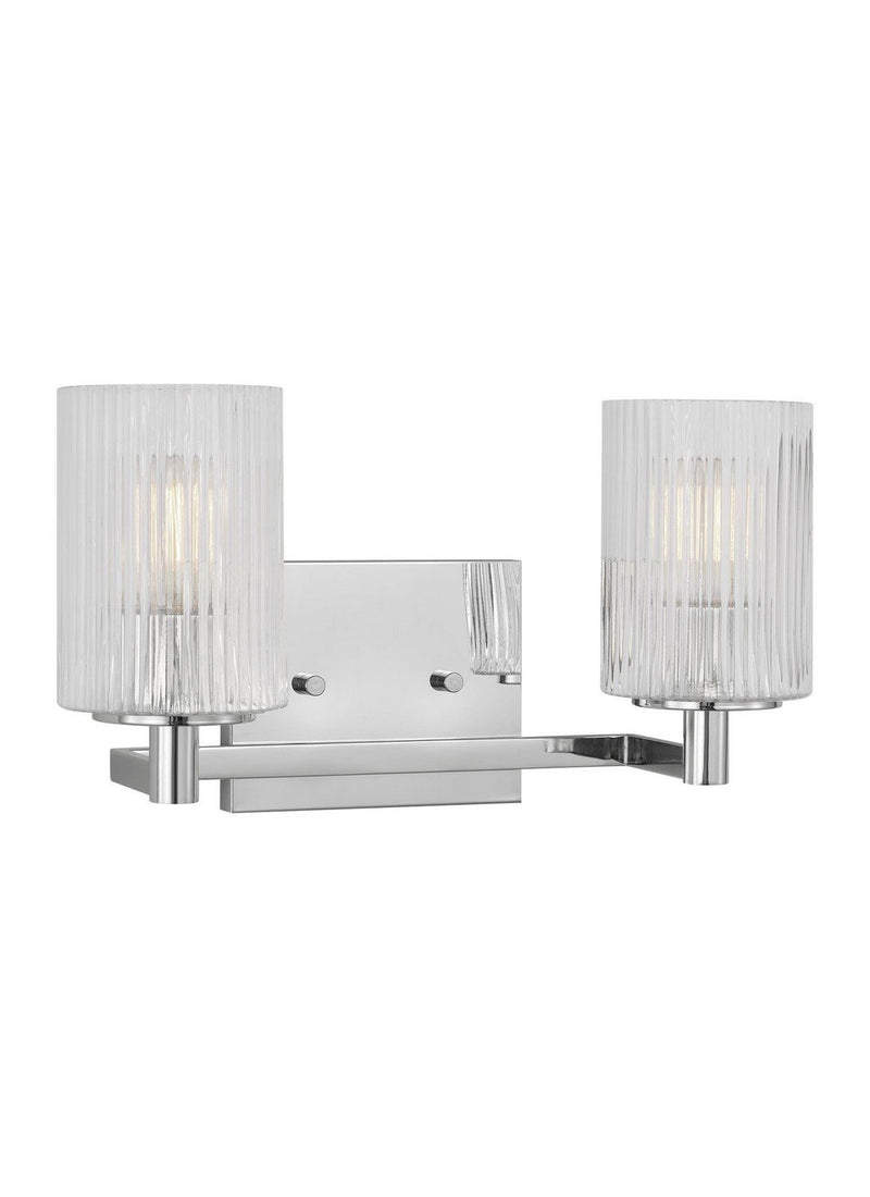 Lando 2-Light Bath Vanity Light in Chrome