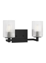 Lando 2-Light Bath Vanity Light in Midnight Black