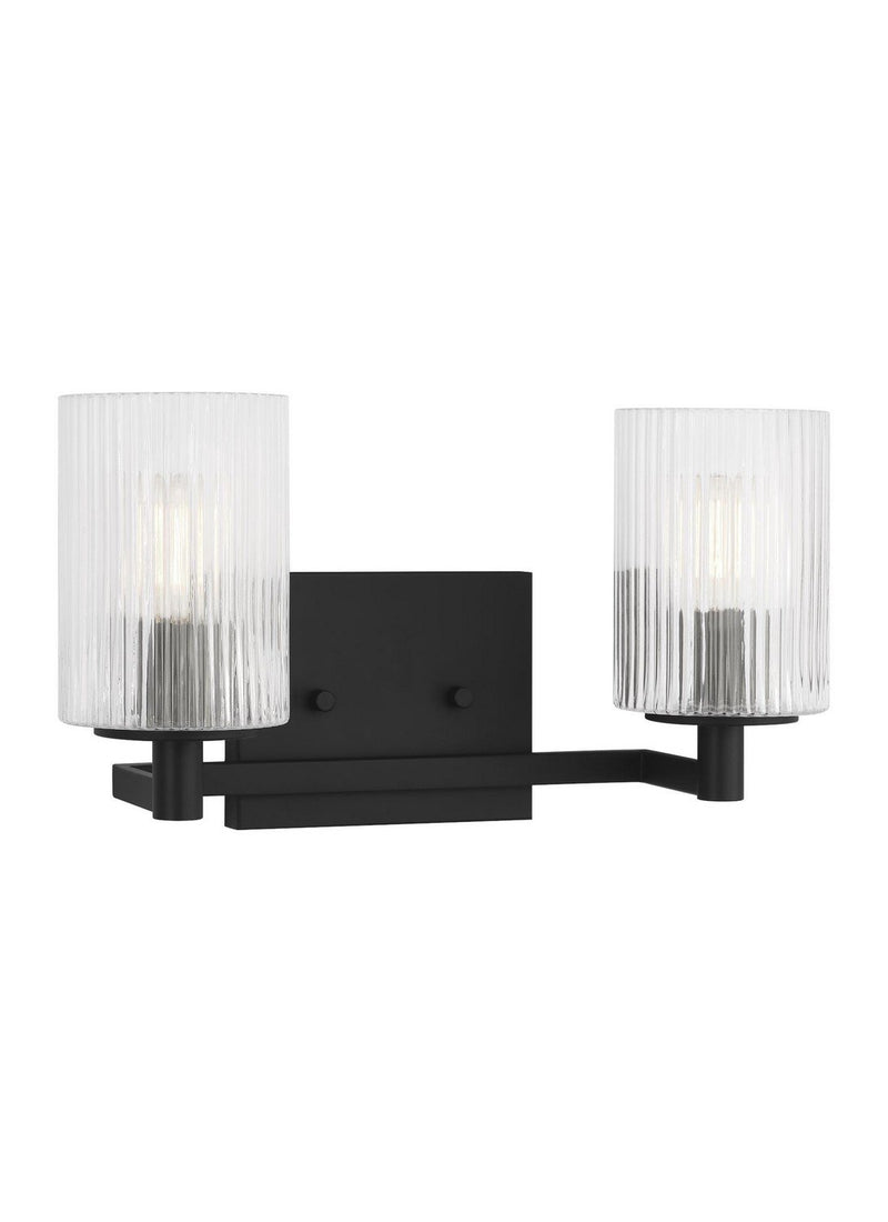Lando 2-Light Bath Vanity Light in Midnight Black
