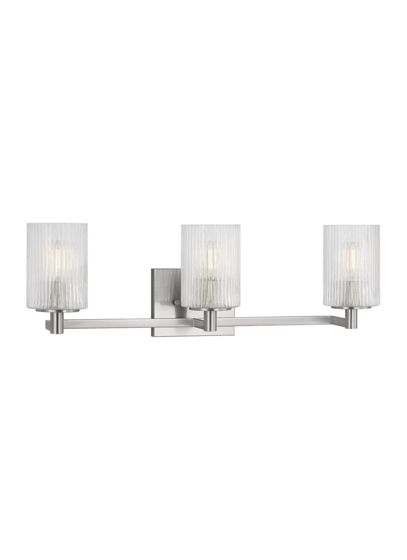 Lando 3-Light Bath Vanity Light in Brushed Steel