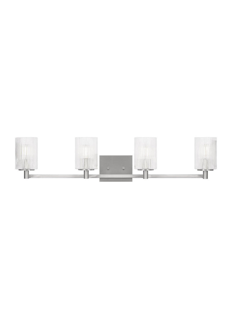 Lando 4-Light Bath Vanity Light in Brushed Steel