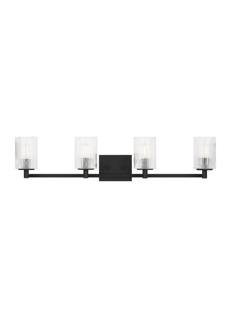 Lando 4-Light Bath Vanity Light in Midnight Black