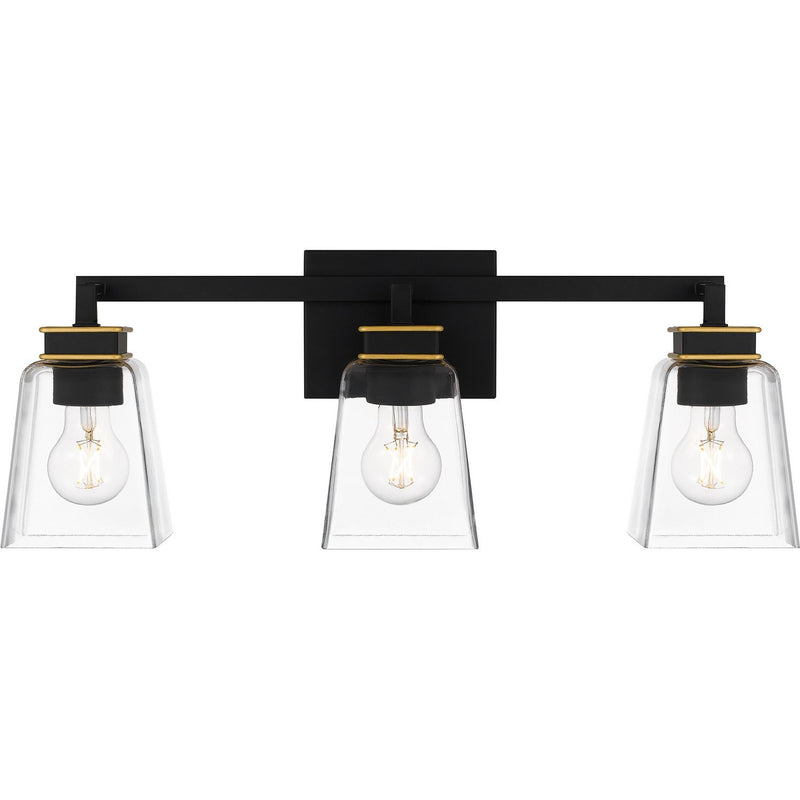 Almany 3-Light Bath Vanity Light in Matte Black