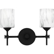 Aria 2-Light Bath Vanity Light in Matte Black