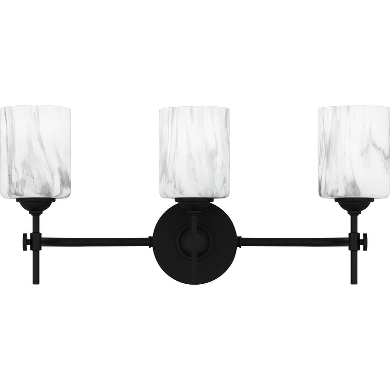 Aria 3-Light Bath Vanity Light in Matte Black