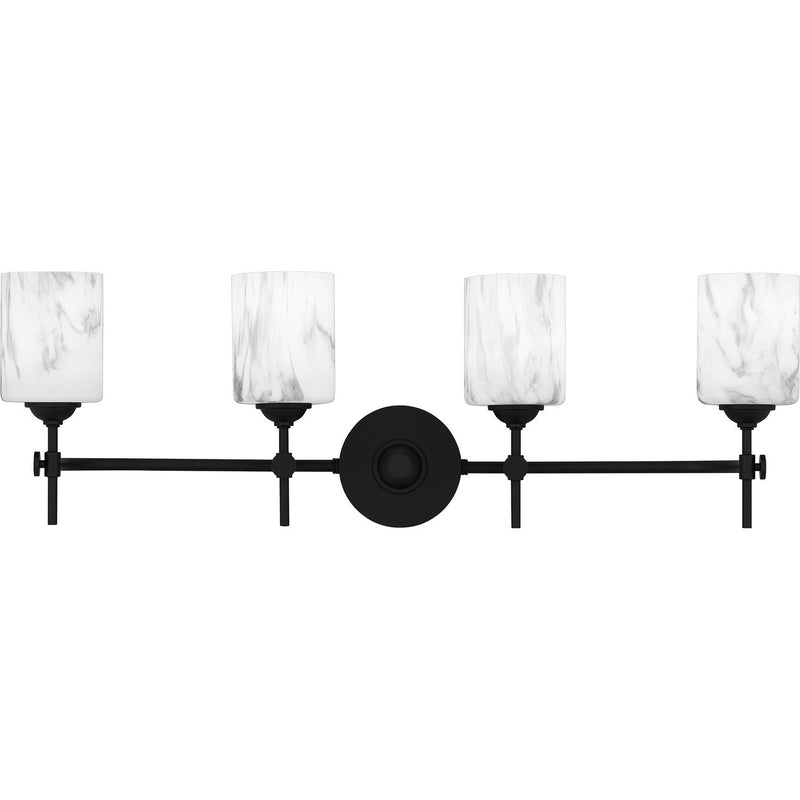 Aria 4-Light Bath Vanity Light in Matte Black