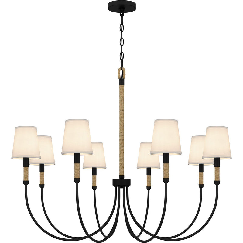 Bayside 8-Light Chandelier in Matte Black