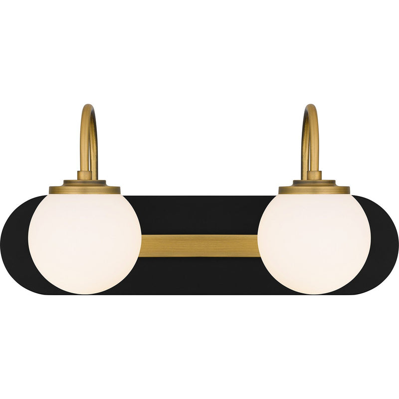 Desmond 2-Light Bath Vanity Light in Matte Black