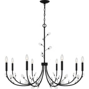 Heiress 8-Light Chandelier in Matte Black