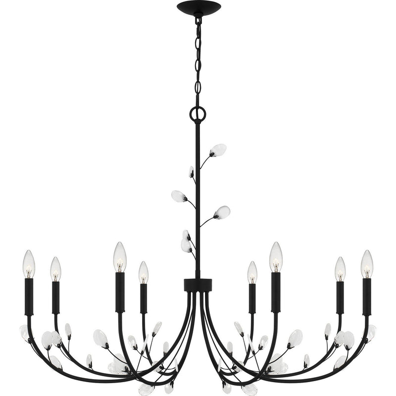 Heiress 8-Light Chandelier in Matte Black