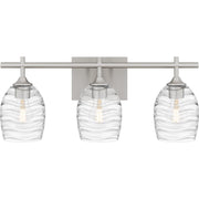 Lucy 3-Light Bath Vanity Light in Brushed Nickel