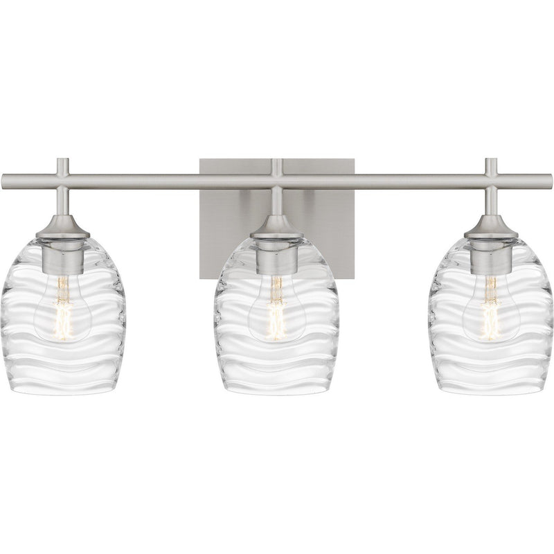 Lucy 3-Light Bath Vanity Light in Brushed Nickel