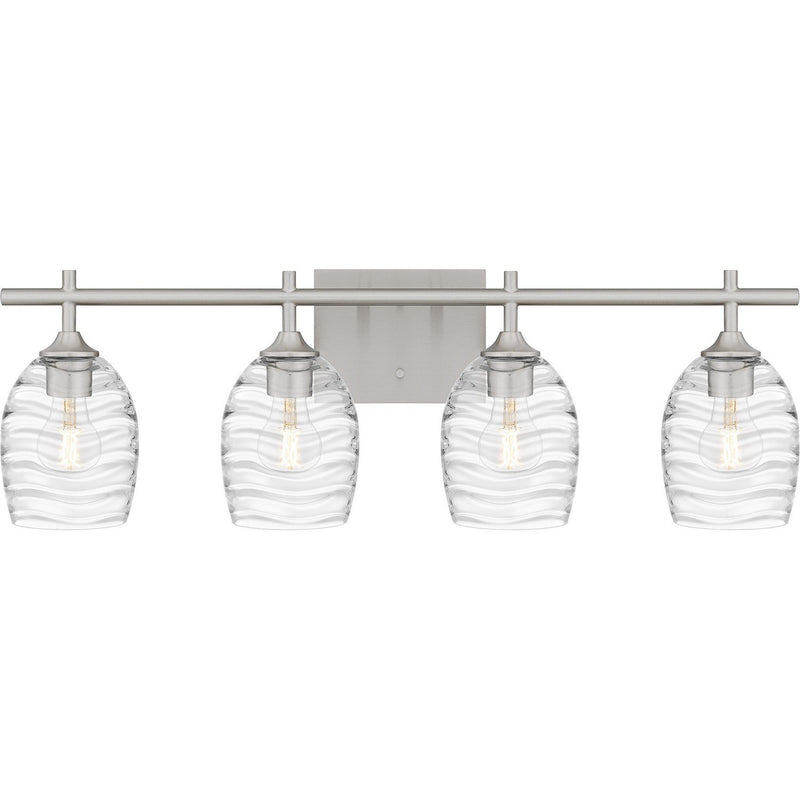Lucy 4-Light Bath Vanity Light in Brushed Nickel