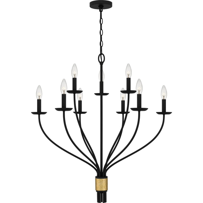 Margaret 9-Light Chandelier in Matte Black