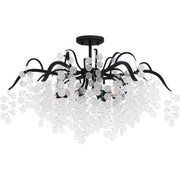 Maple 6-Light Semi-Flush Mount in Earth Black