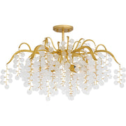 Maple 6-Light Semi-Flush Mount in Gold Leaf