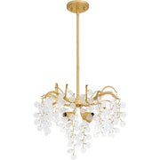 Maple 4-Light Pendant in Gold Leaf