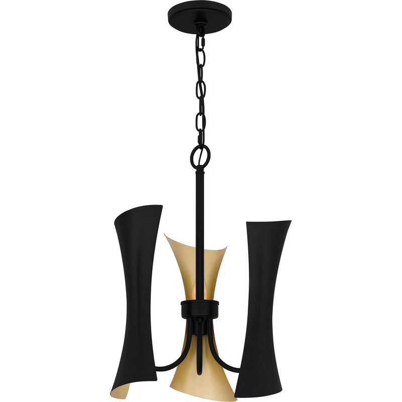 Myla 3-Light Mini Chandelier in Matte Black