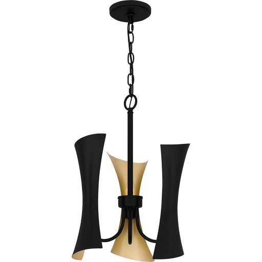 Myla 3-Light Mini Chandelier in Matte Black