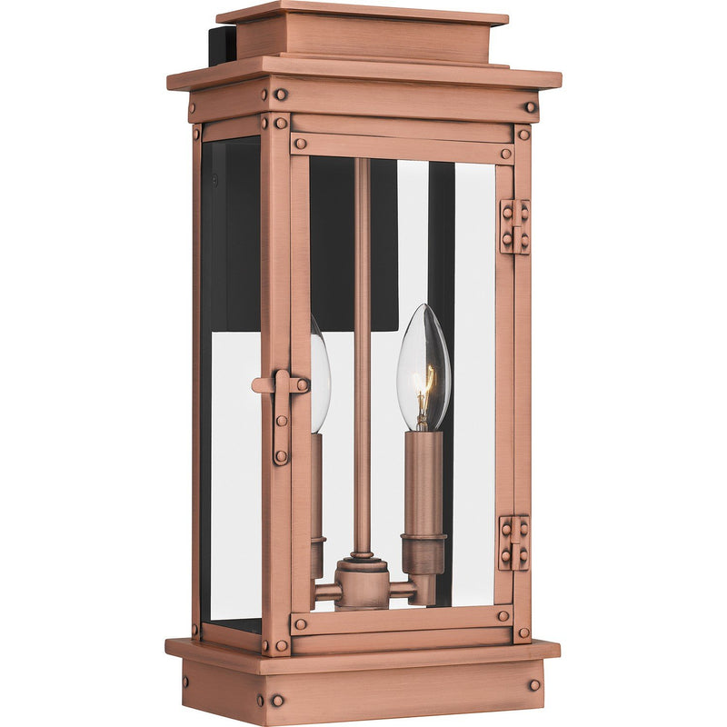 Noelle Medium Outdoor Wall Lantern in Aged Copper